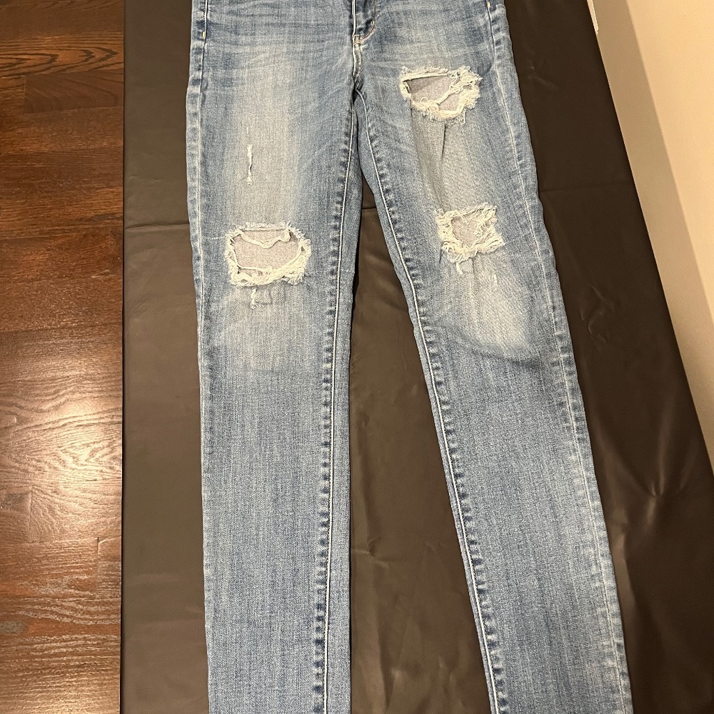 American Eagle Outfitters Distressed Super Hi-Rise Jegging 8XL